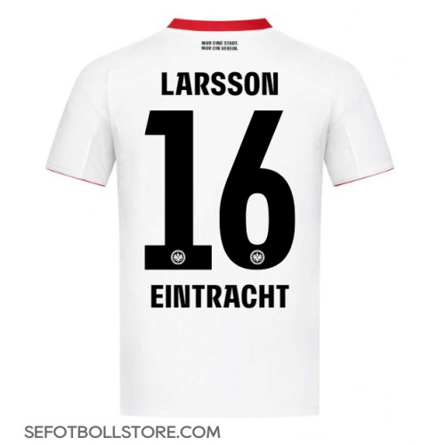 Eintracht Frankfurt Hugo Larsson #16 Replika Bortatröja 2025-26 Kortärmad Eintracht Frankfurt Hugo Larsson #16 Replika Bortatröja 2025-26 Kortärmad